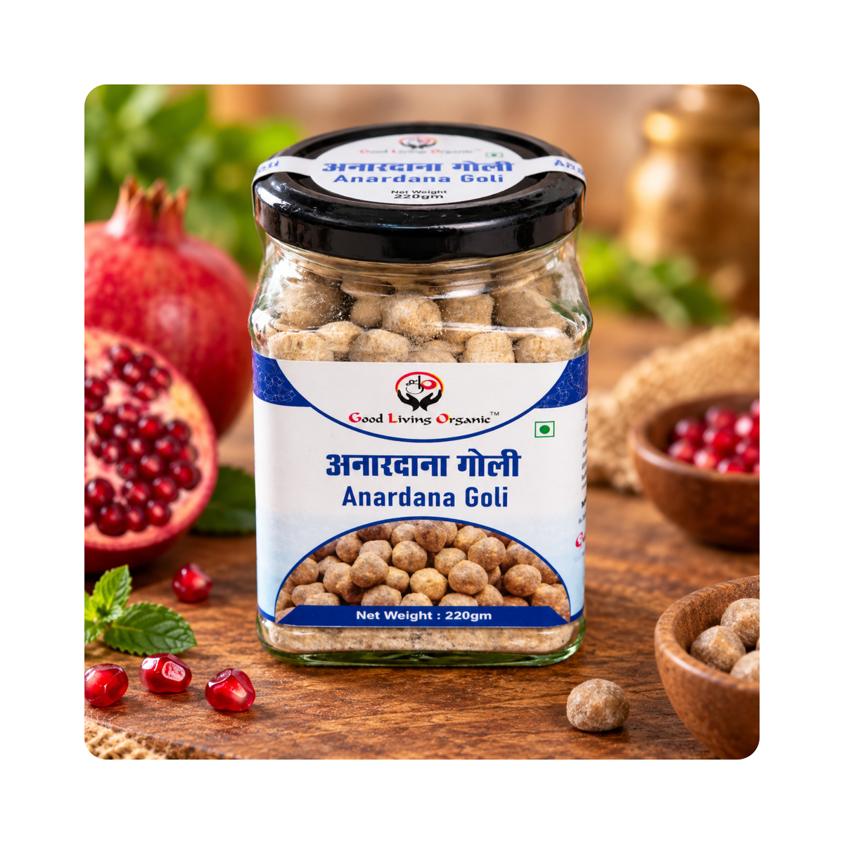 Good Living Organic Anardana Goli 220g - photo 5