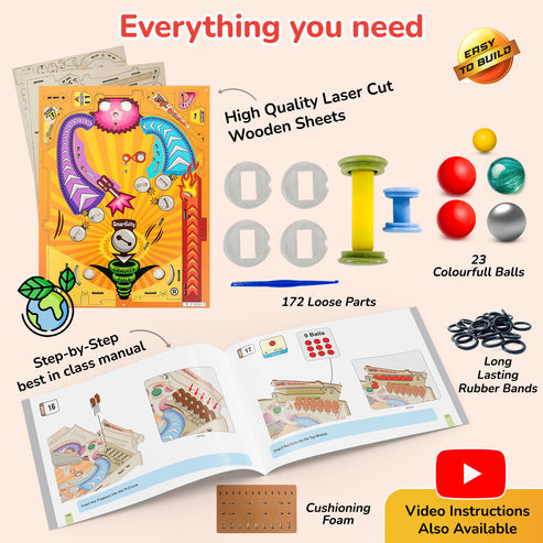 Pinball Machine DIY STEAM Game | DIY STEM Construction Toy