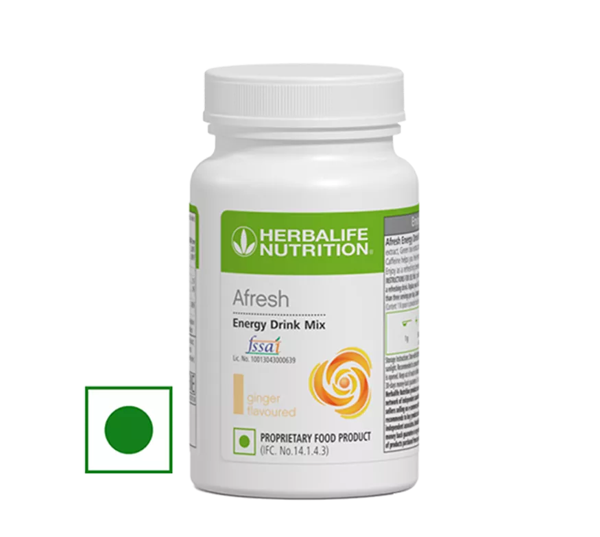 Herbalife Afresh Energy Drink Mix - Ginger - 50 g