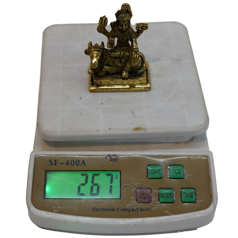 Brass Shiva Idol on Nandi 267g