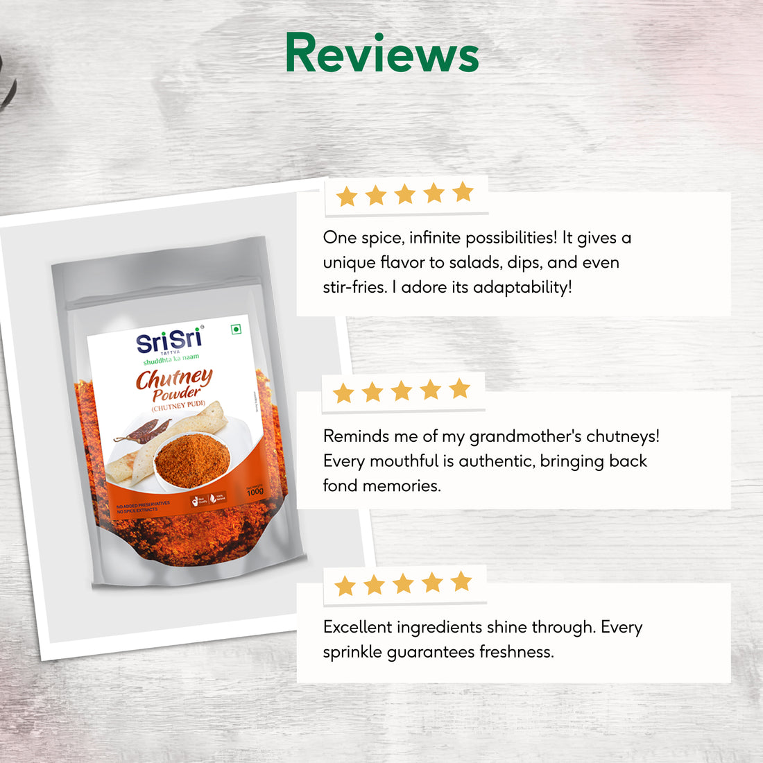 Sri Sri Tattva Chutney Powder - PUSHMYCART