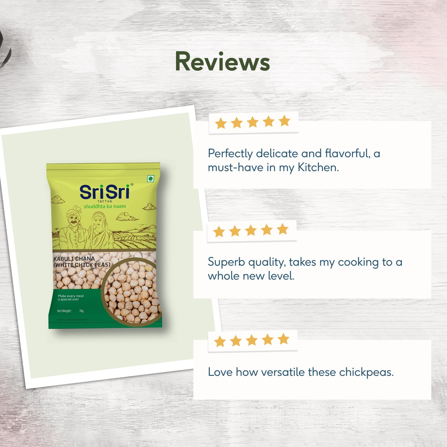Sri Sri Tattva Kabuli Chana (White Chick Peas)