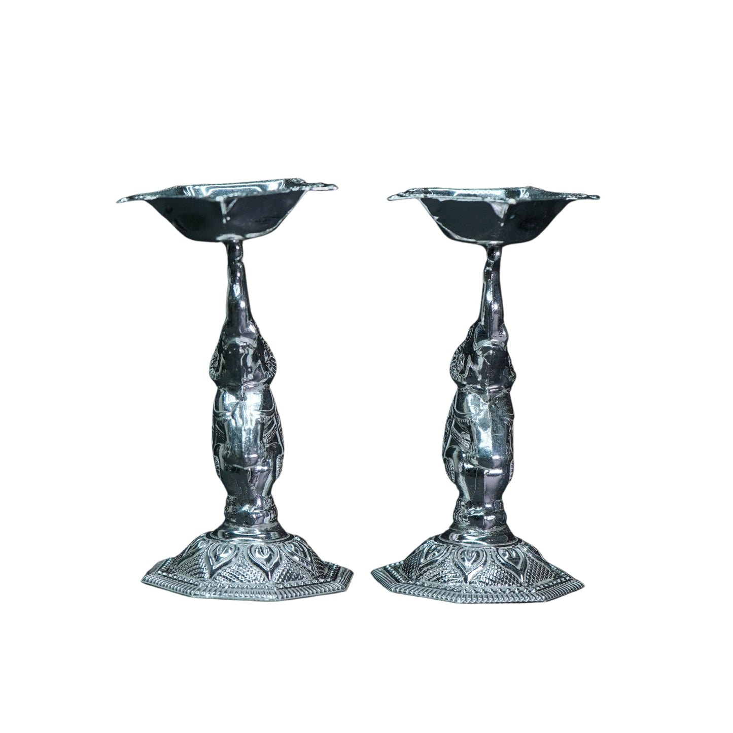 Mahita Collections Pure Silver Elephsnt Lamps 85.11g