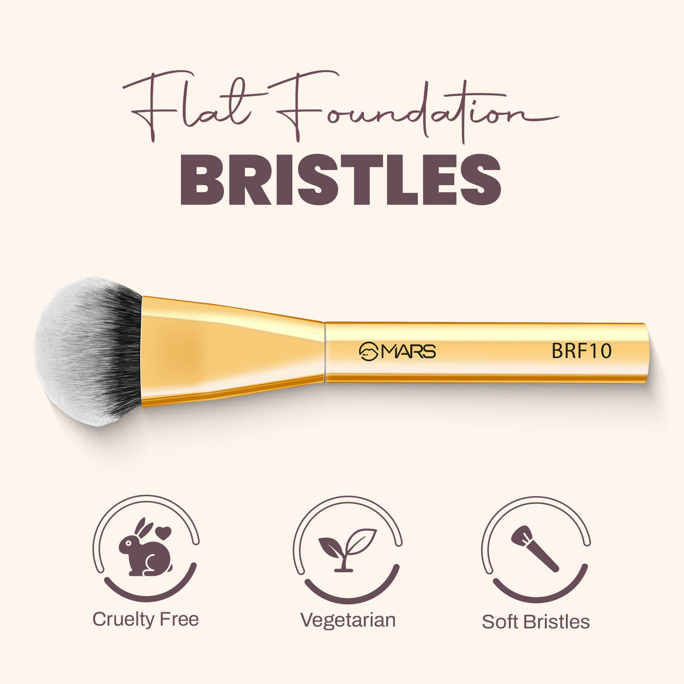 Mars Artist's Arsenal Brush | Flat Foundation Brush