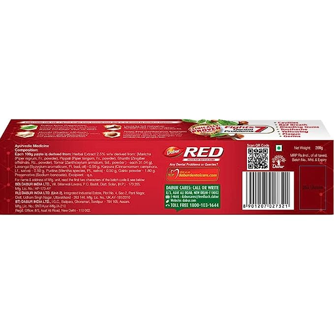 Dabur Red Toothpaste - PUSHMYCART