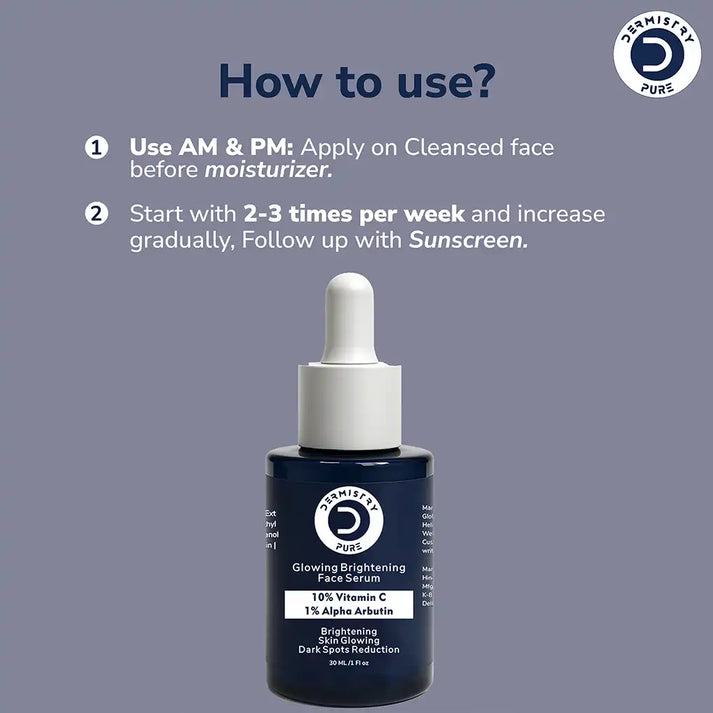 Dermistry 10% Vitamin C + 1% Alpha Arbutin Face Serum