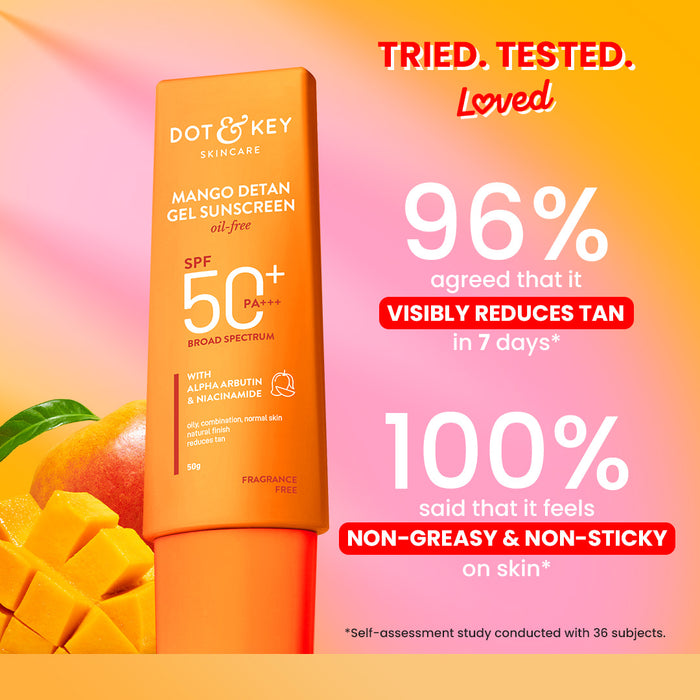 Dot & Key Mango Detan Gel Sunscreen Spf 50+ Pa++++