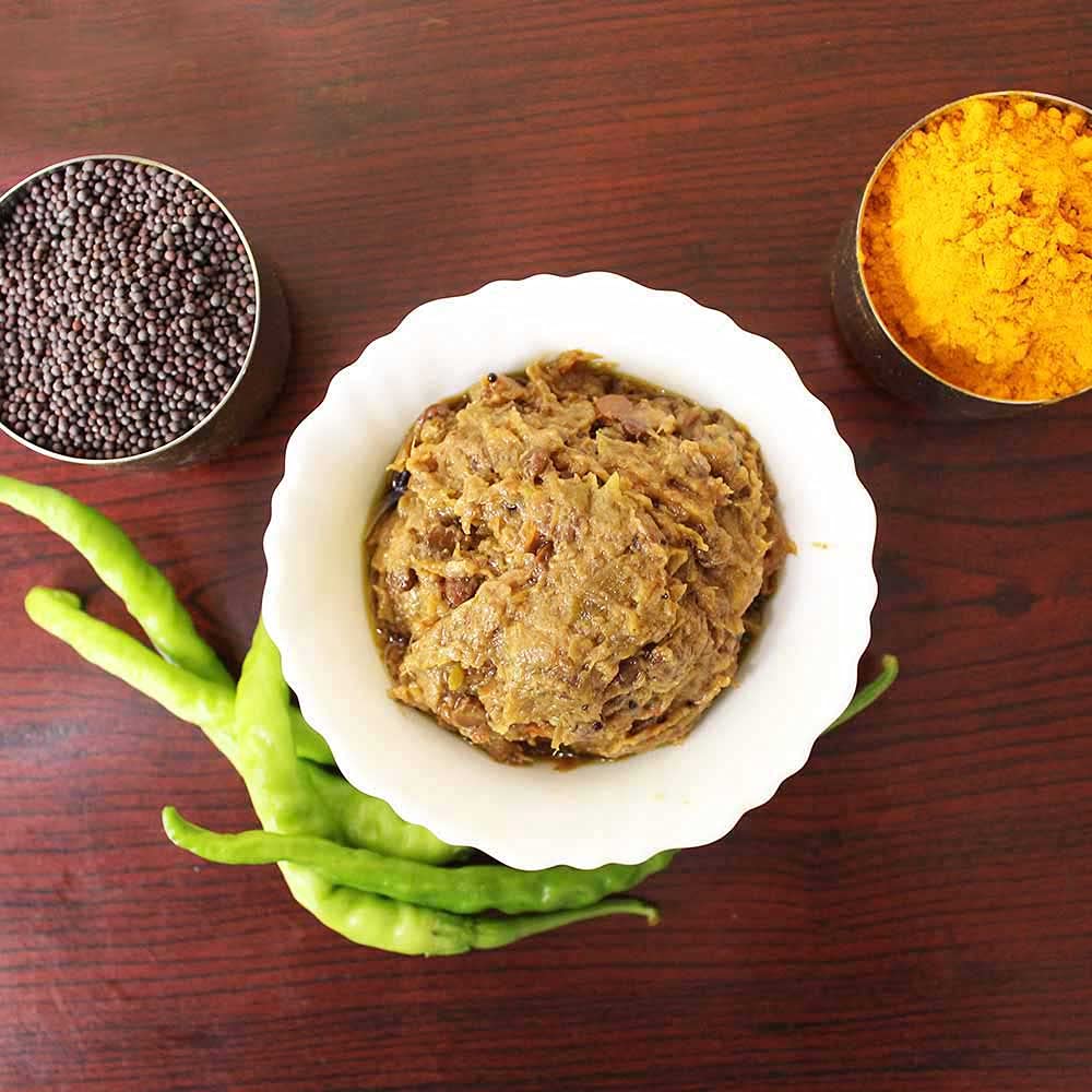 Naturogin Green Chilli Pachi Mirapakaya Pickle
