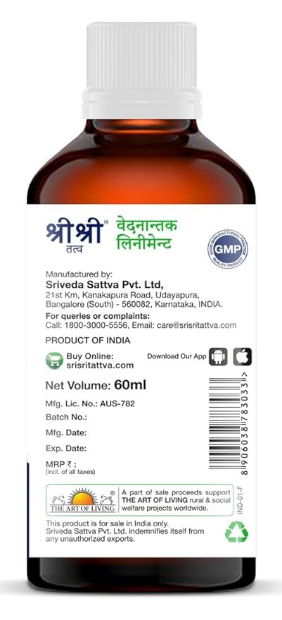 Sri Sri Tattva Vedanantaka Liniment - PUSHMYCART
