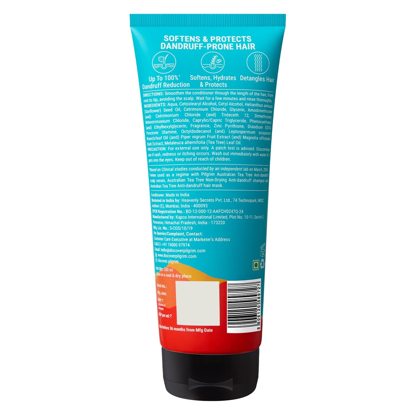 Pilgrim Australian Tea Tree Anti-Dandruff Unscented Conditioner