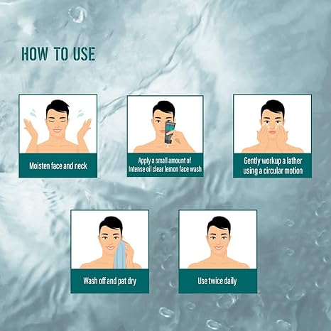 Himalaya Men Intense Oil Clear Lemon Face Wash - PUSHMYCART