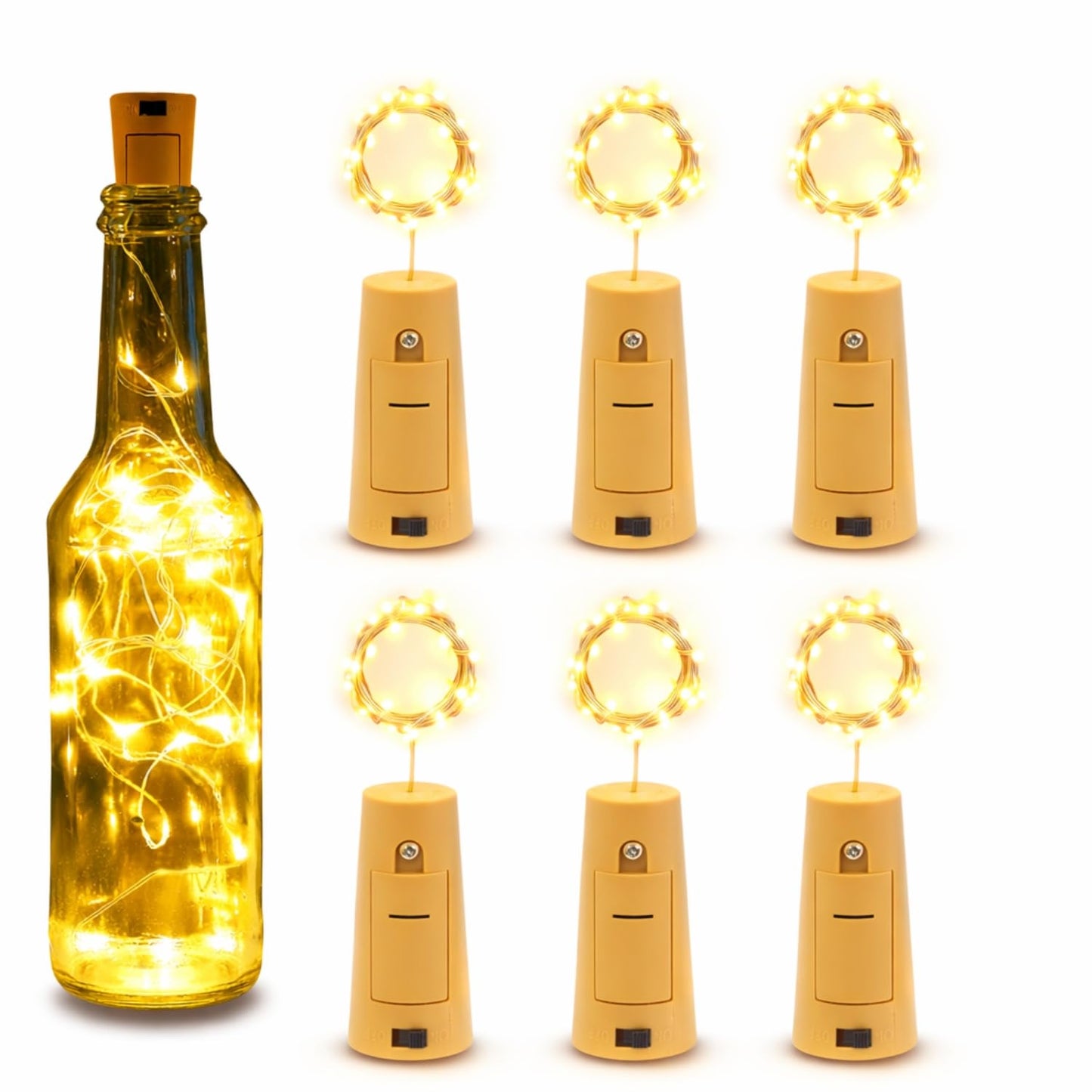 One94Store 20 LED Warm White Wine Bottle String Lights