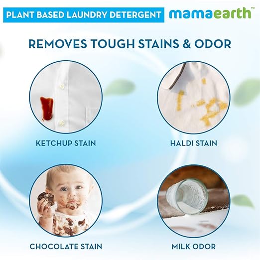 Mamaearth's Plant Based Baby Laundry Liquid Detergent, with Bio-Enzymes and Neem Extracts, 1L - PUSHMYCART
