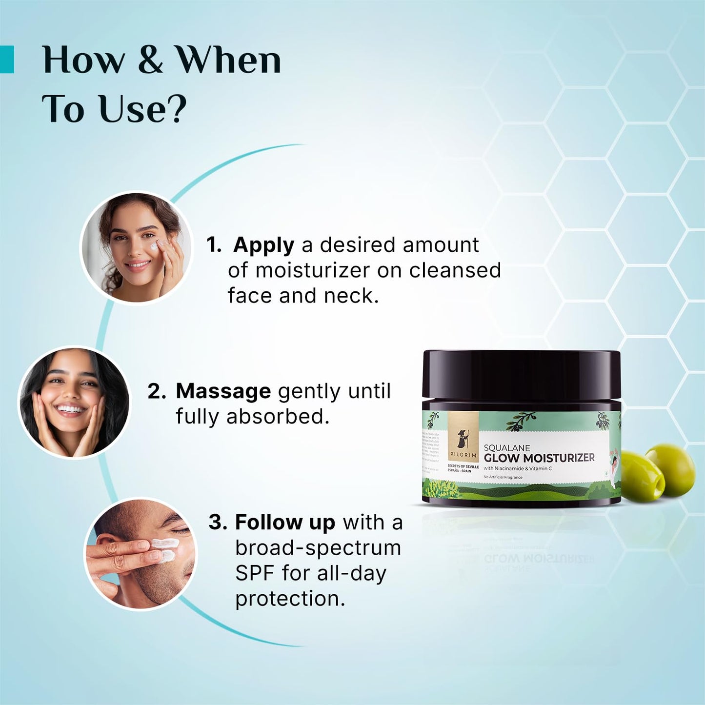 Pilgrim Squalane Glow Moisturizer With Niacinamide & Vitamin C
