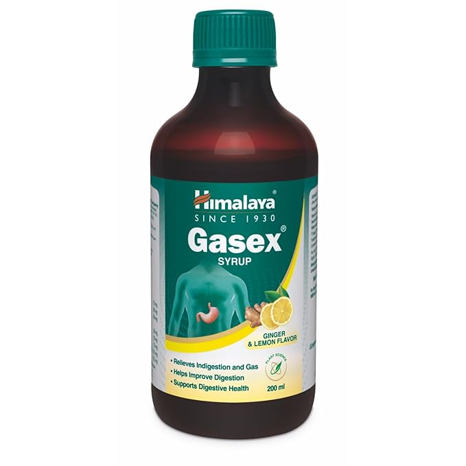 Himalaya Gasex (Ginger Lemon Flavor) Syrup Lemon Ginger Pack of 2
