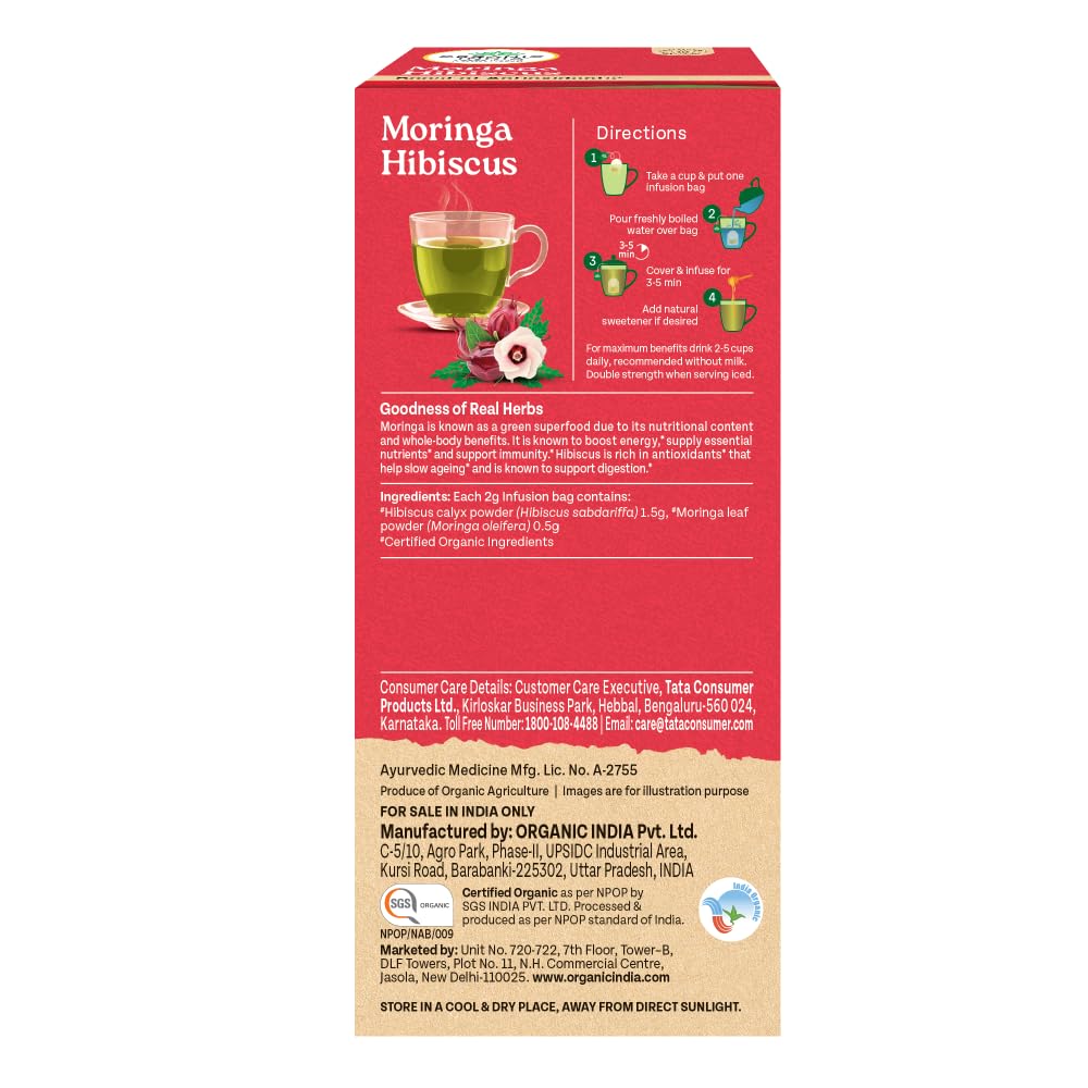 A TATA Product - Organic India Moringa Hibiscus