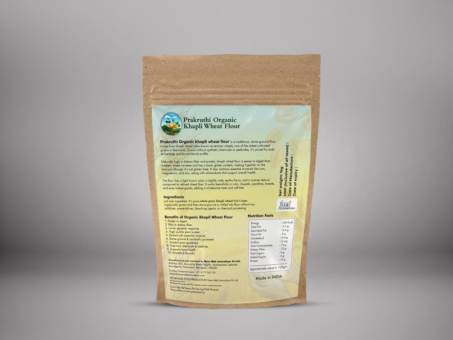 Prakruthi Organic Khapli Wheat Flour