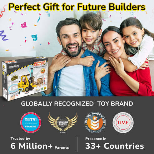 Hydraulic Forklift | 6 - 14 years | DIY STEM Construction Toy