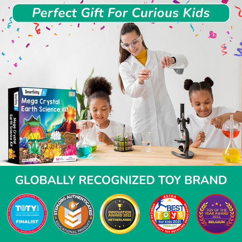 Mega Crystal Earth Science Kit | 8-14 years | DIY STEM Construction Toy