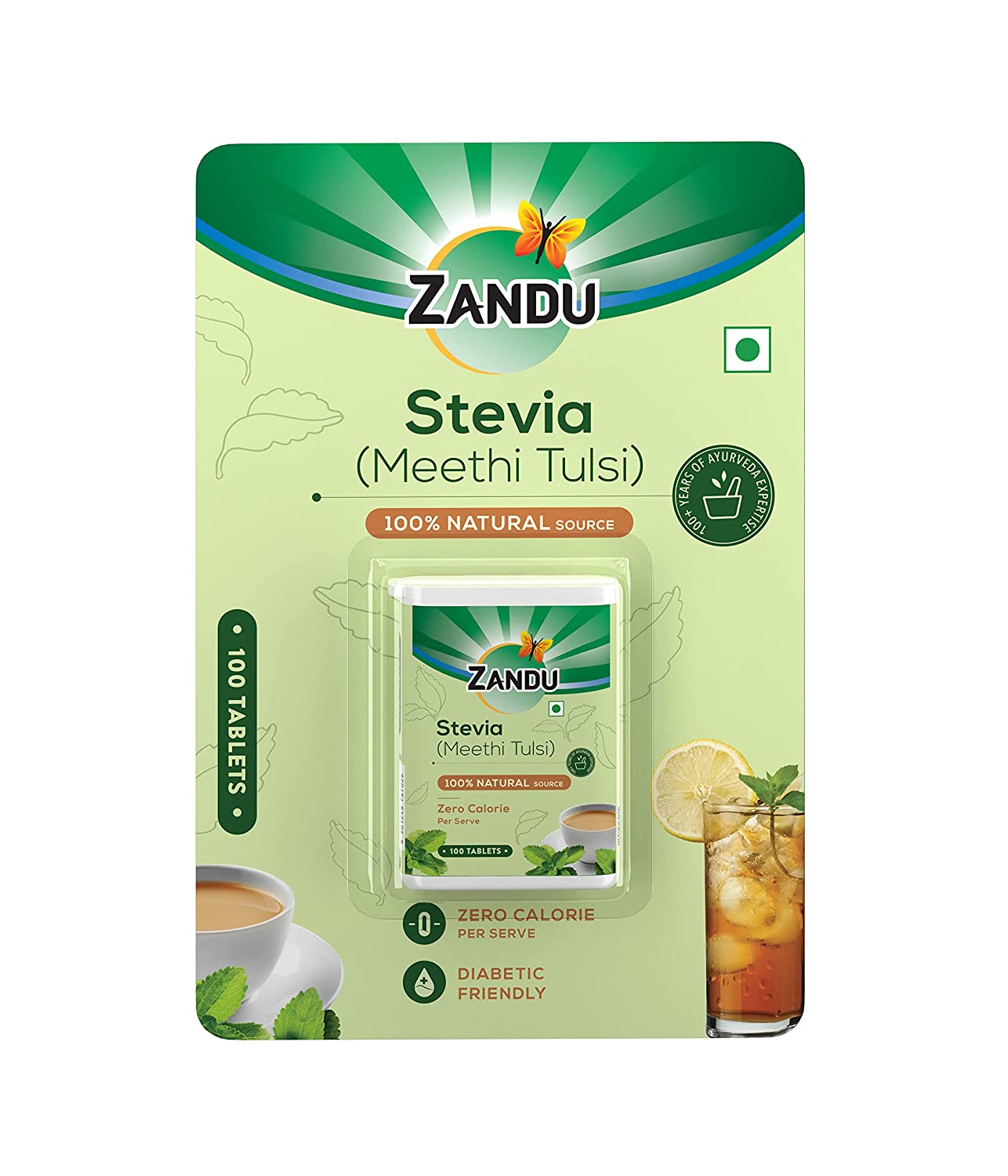 Zandu Stevia (Meethi Tulsi) Tablets