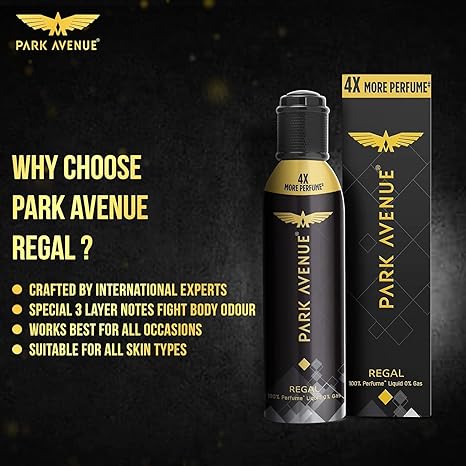 Park Avenue Men Regal No Gas Premium Perfume Long Lasting Citrus Fragrance Spray