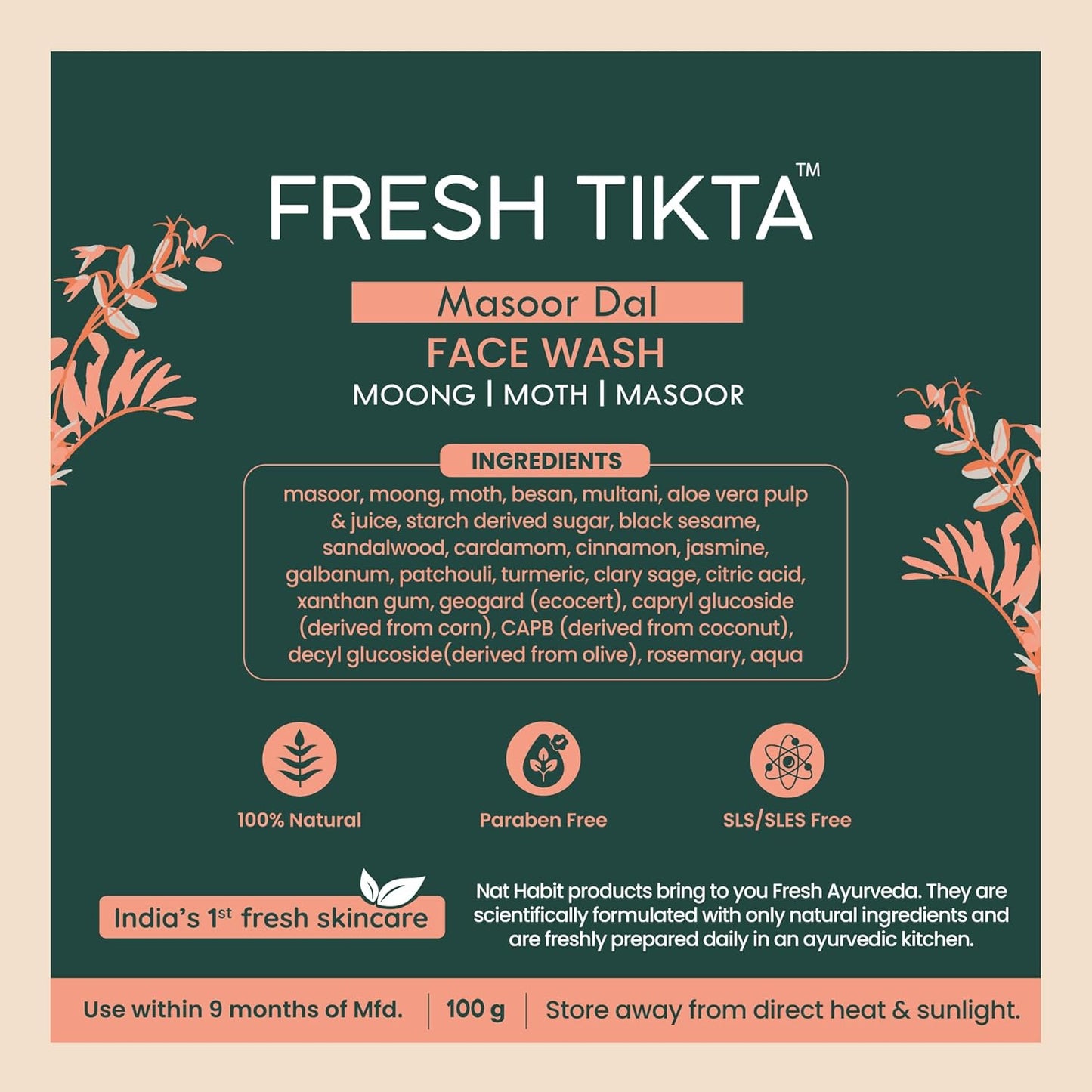 Nat Habit Masoor Dal Tikta Face Wash