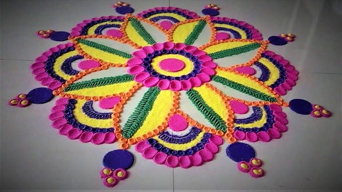 Ascension Sand Rangoli Powder Ceramic Diwali Floor Decoration Multicolour