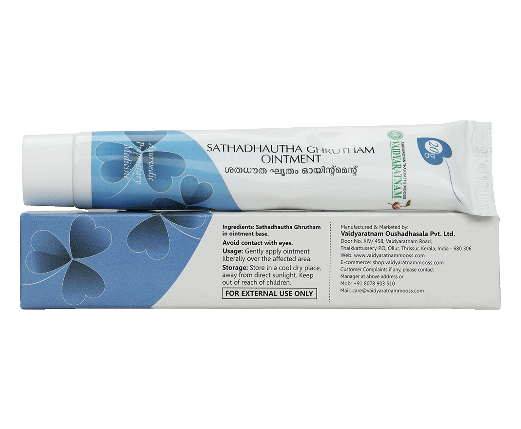 Vaidyaratnam Sathadhautha Ghrutham Ointment