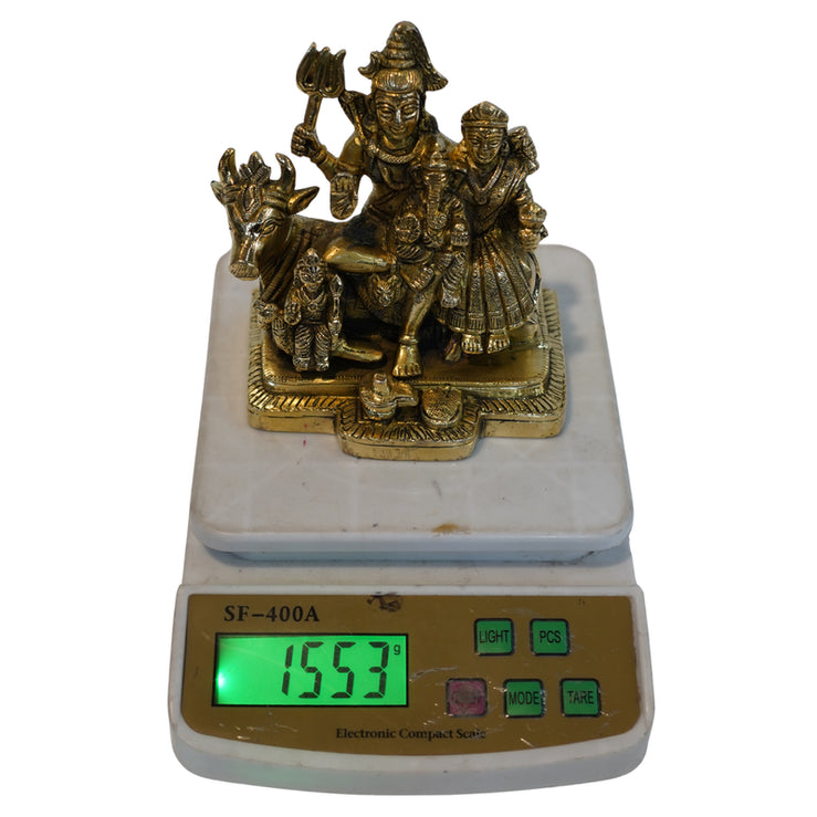 Brass Shiv Parivar Religious Temple Idol 1555g