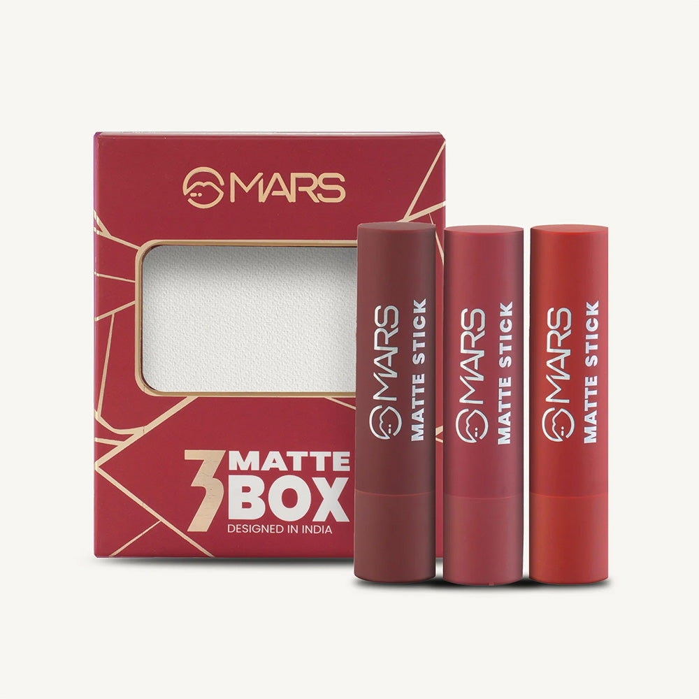 Mars Matte Lipsticks Box | Set of 3