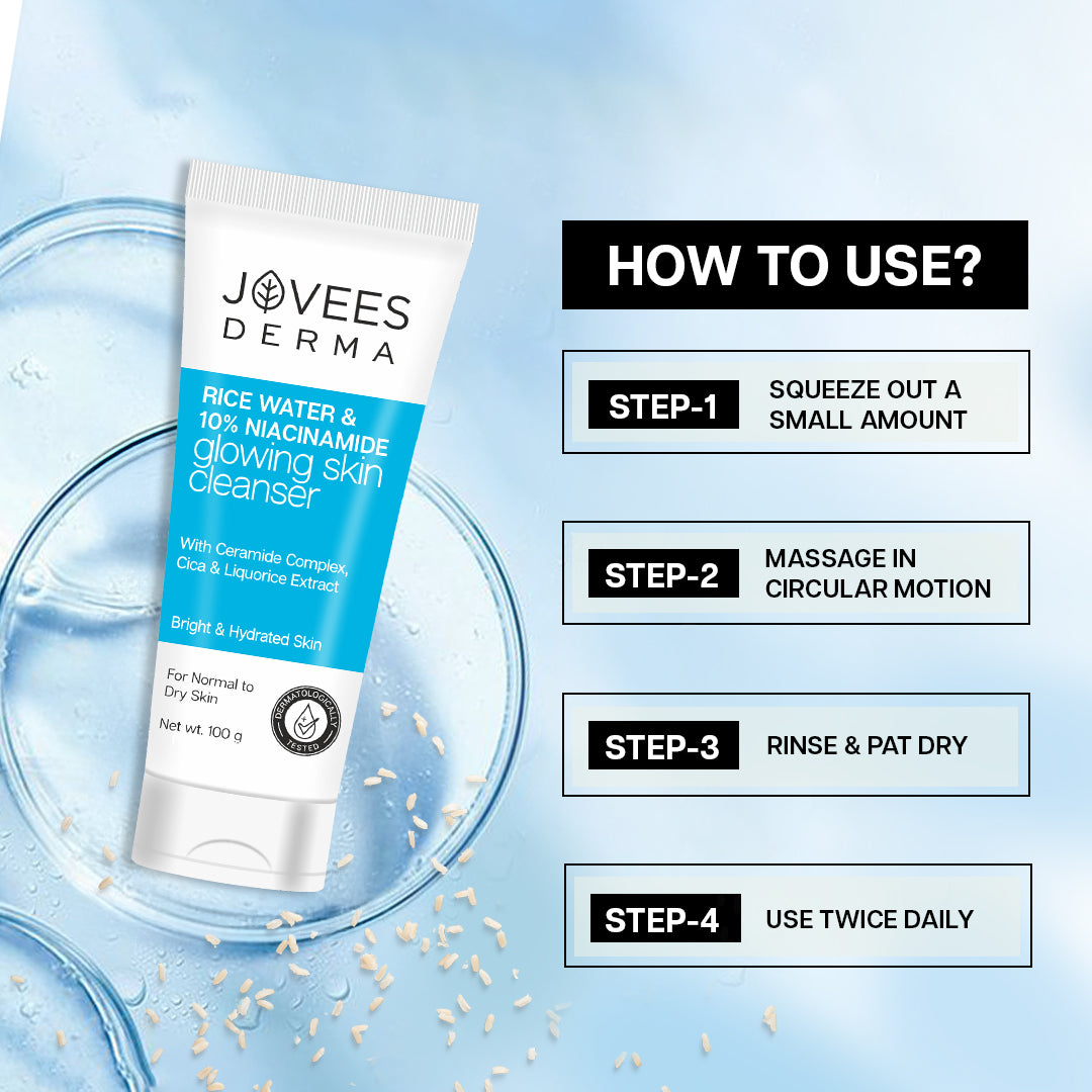 Jovees Derma Rice Water & 10% Niacinamide Cleanser
