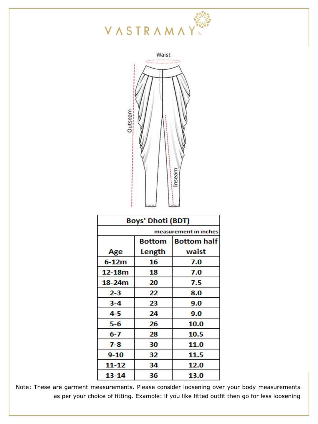 Vastramay Boys' Black Traditional Embroidered Dhoti