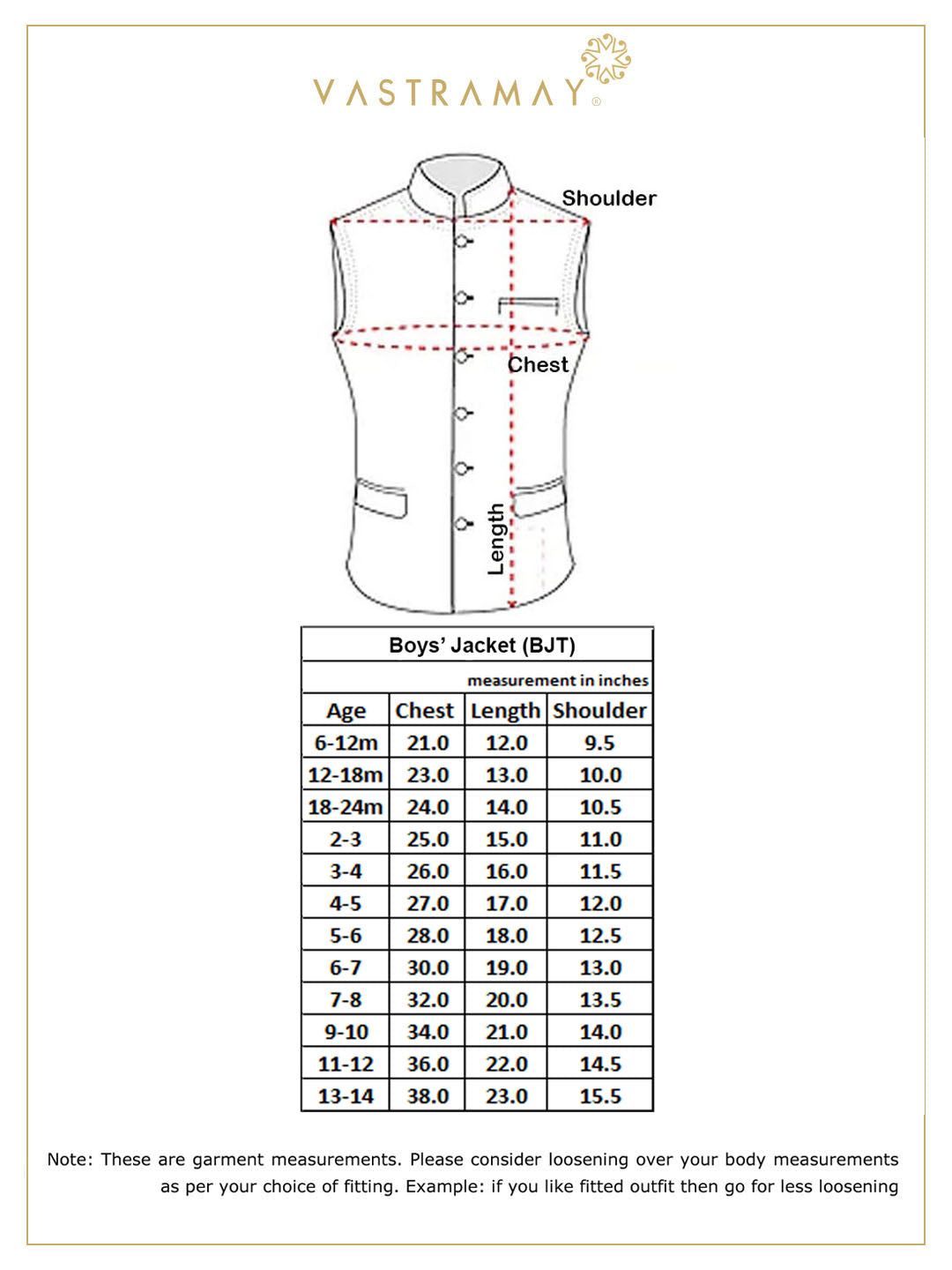 Vastramay Boys Black Cotton Silk Blend Nehru Jacket