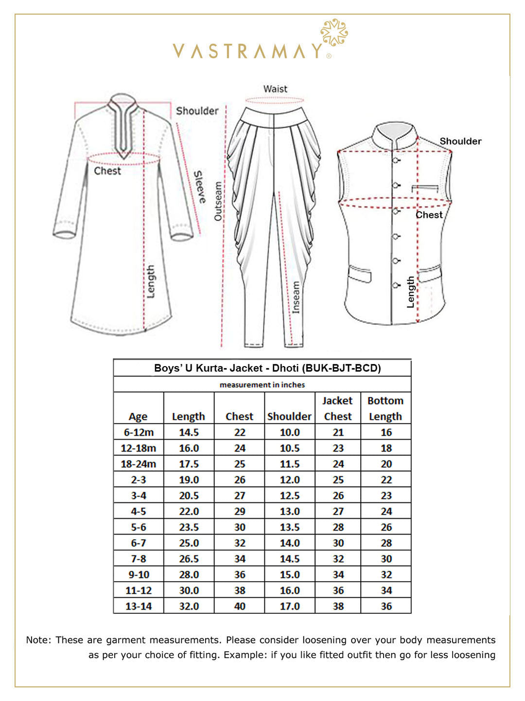 Vastramay boys beige embroidered nehru jacket with navy blue kurta and rose gold dhoti set