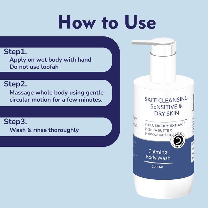 Dermistry Body Wash for Dry Skin | Hydrating Daily Cleanse Formula