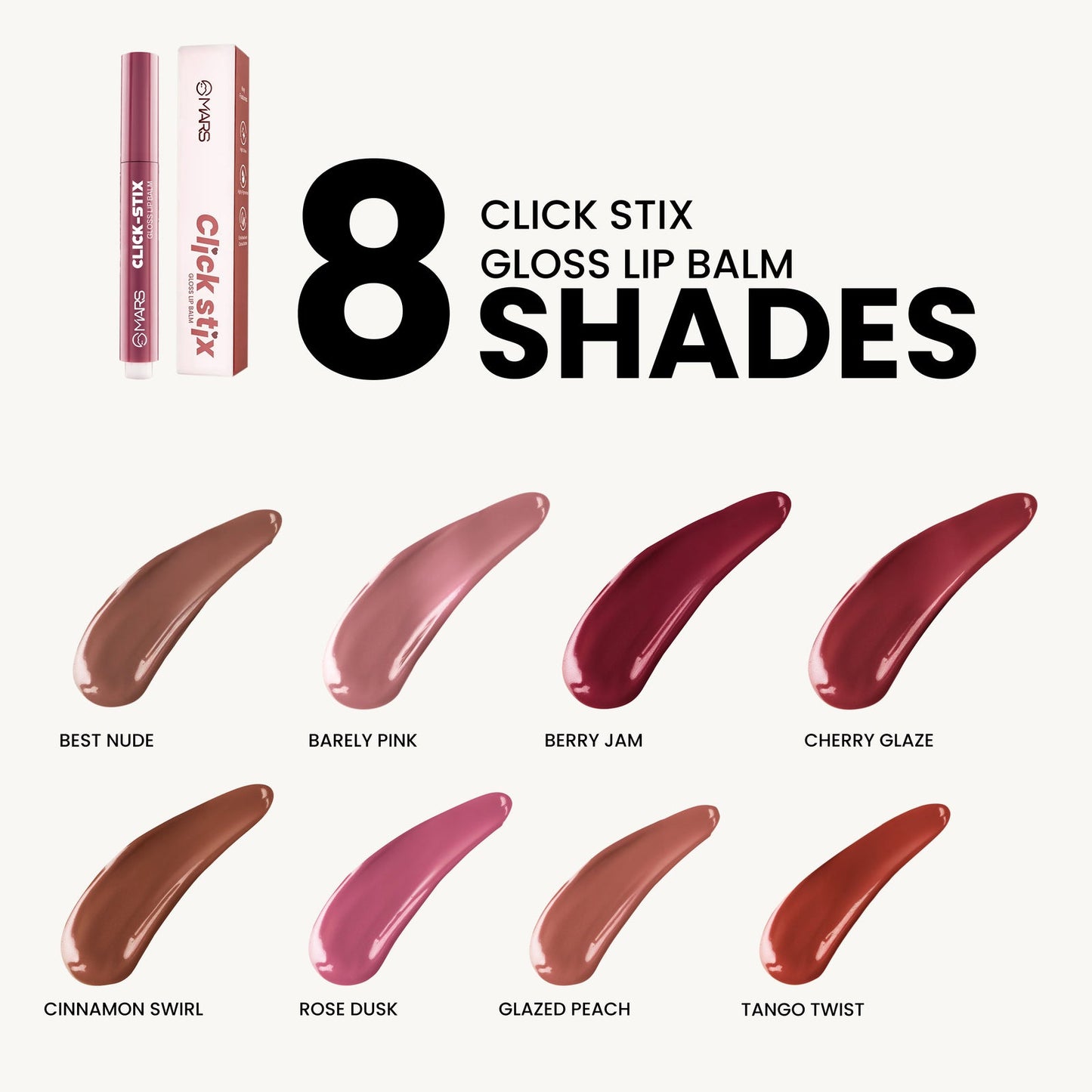 Mars Click Stix | Gloss Lip Balm