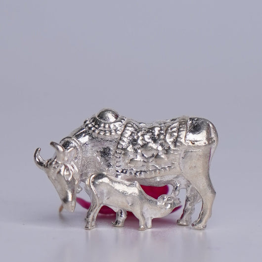 Pure Silver Cow And Calf