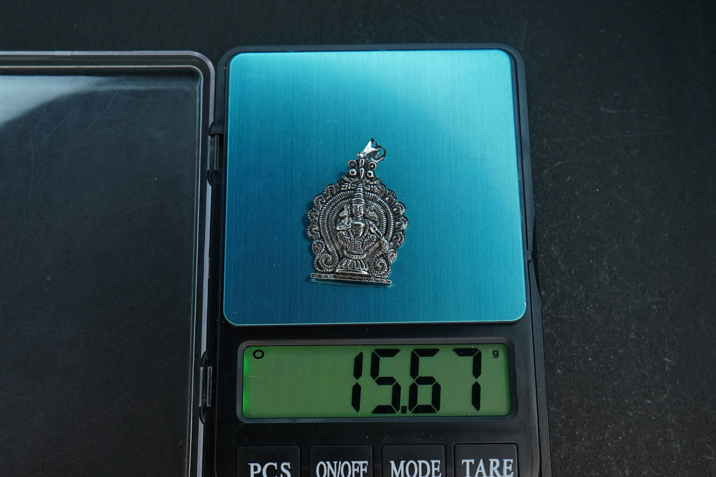 Pure Silver Ayyappa Pendent With Frame 15.67G by Mahita Collection