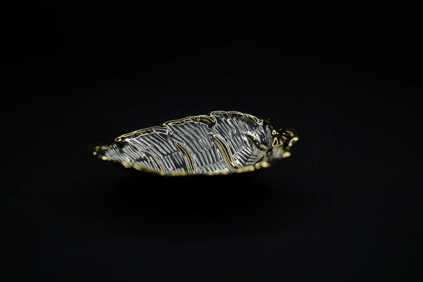Pure Silver Gold Plated Leaf Bowls