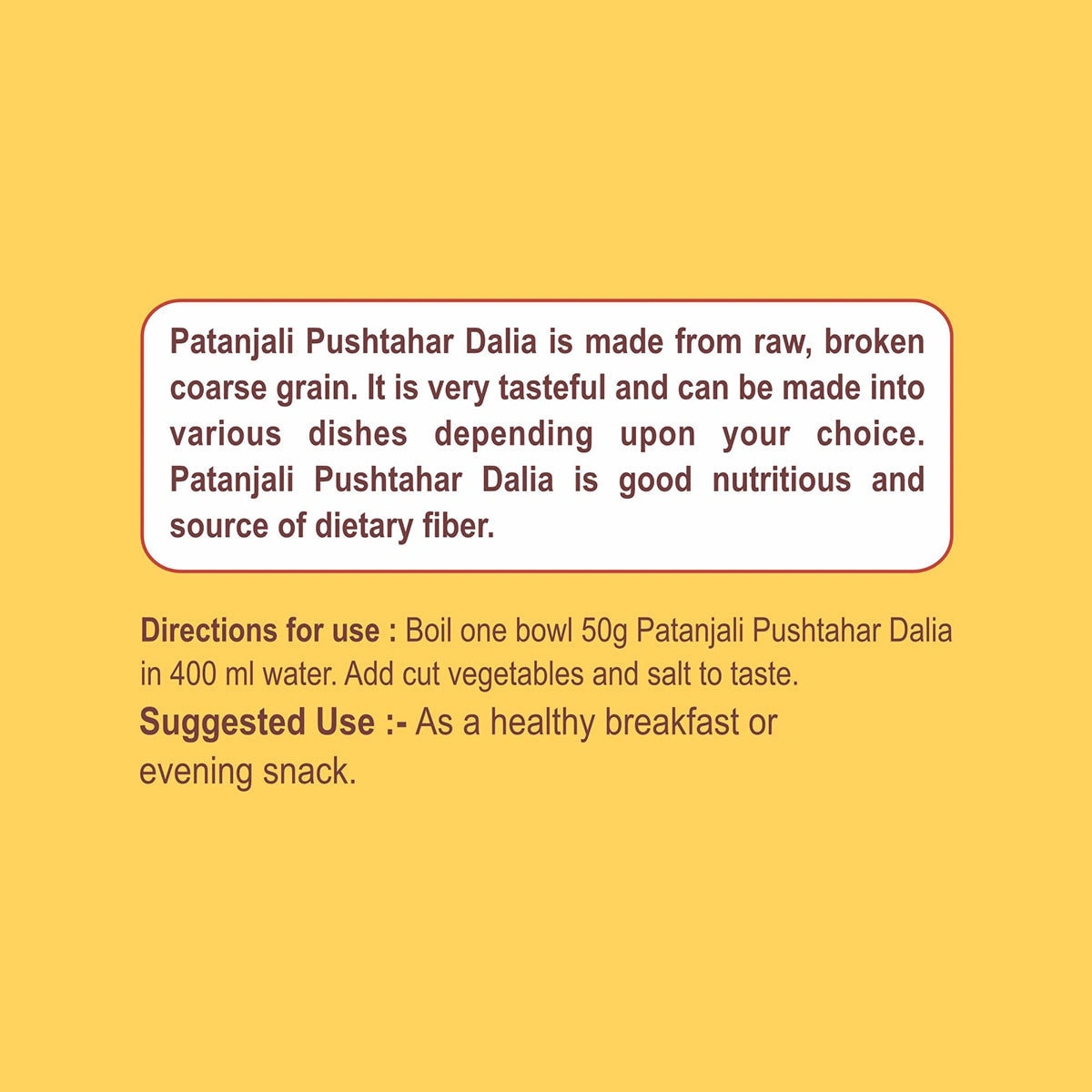 Patanjali Pushtahar Dalia