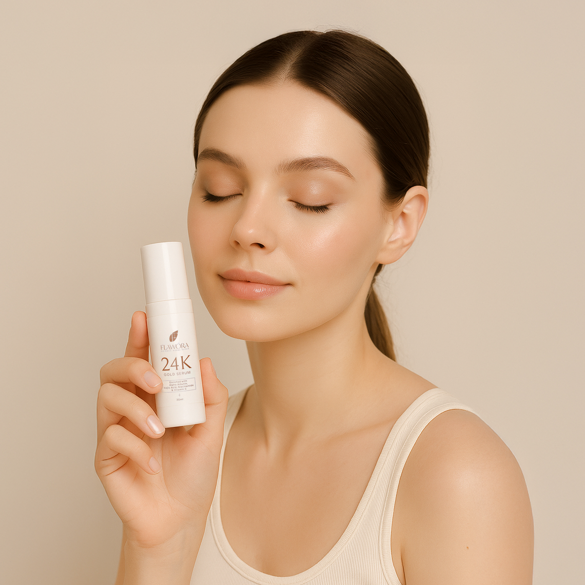 Flawora 24K Skin Brightening Gold Serum