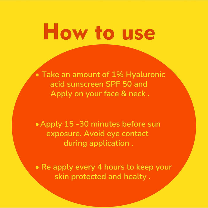 Dermistry 1% Hyaluronic Acid Sunscreen SPF 50 for Hydrated Skin