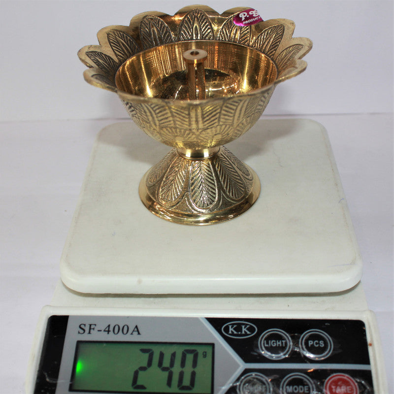 Brass Flower Design Diya