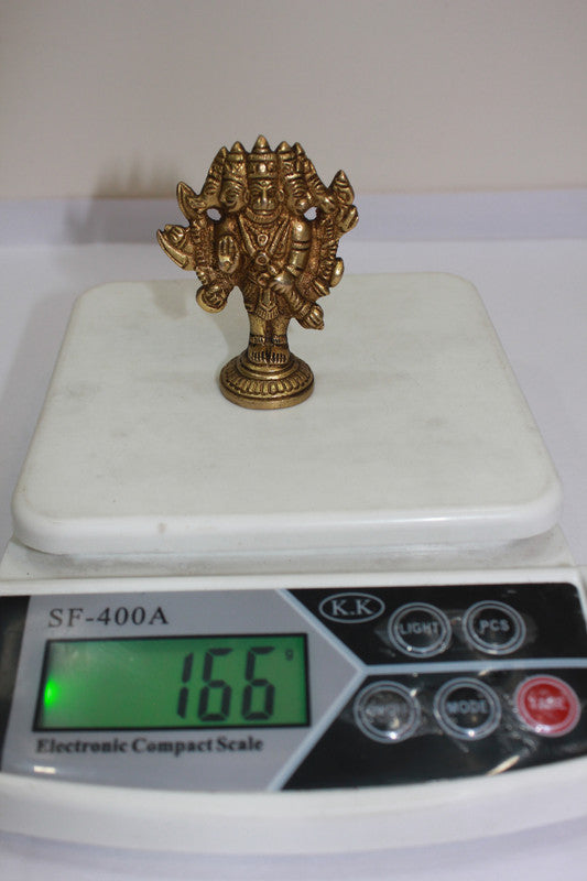 Brass Panchmukhi Hanuman Ji God Idol Statue