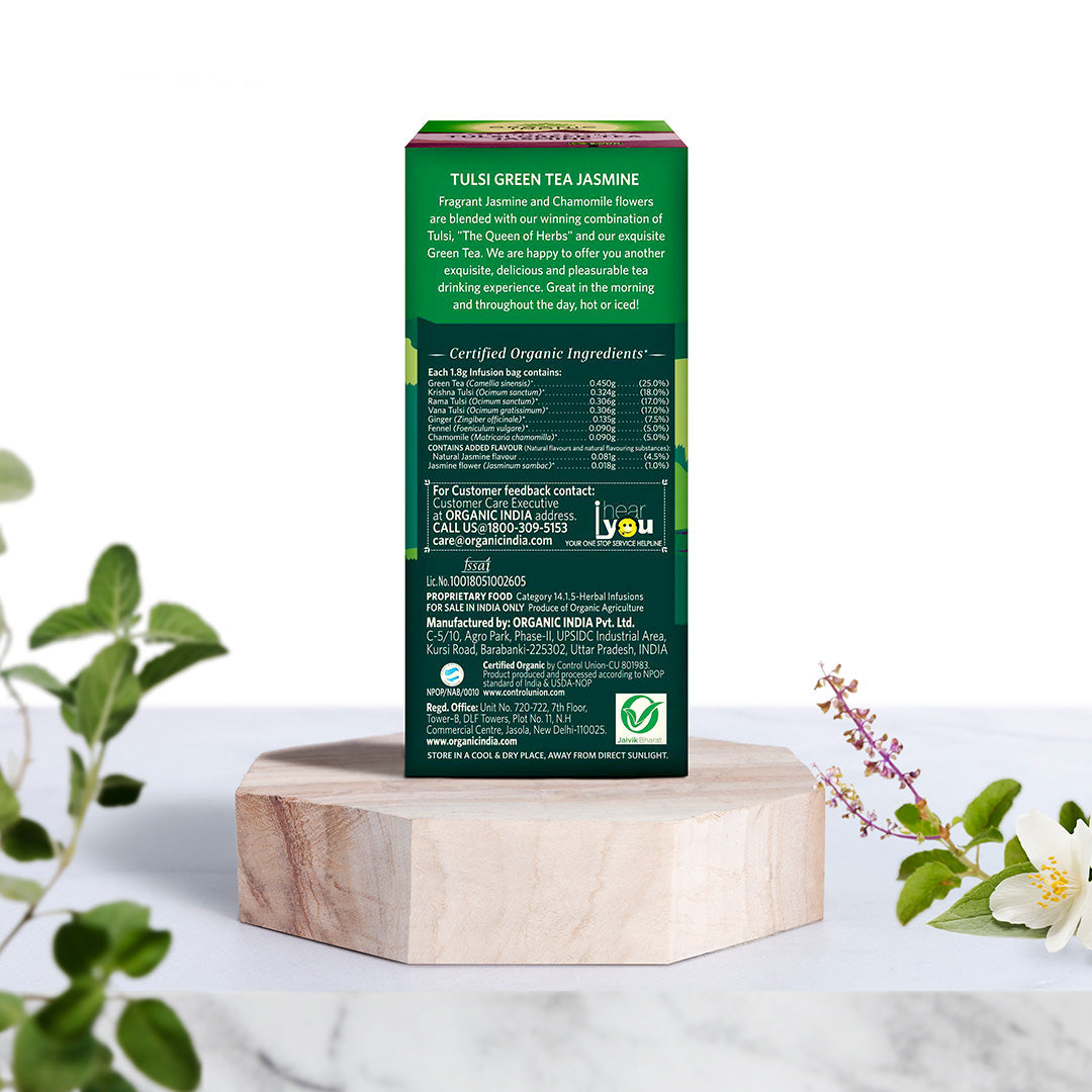 Organic India Tulsi Green Tea Jasmine - PUSHMYCART