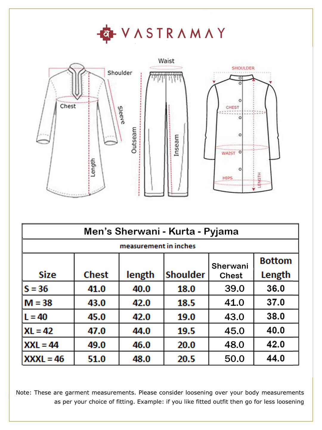 VASTRAMAY Men's Cream Golden Sequins Embroidered Sherwani With Kurta Pant Set