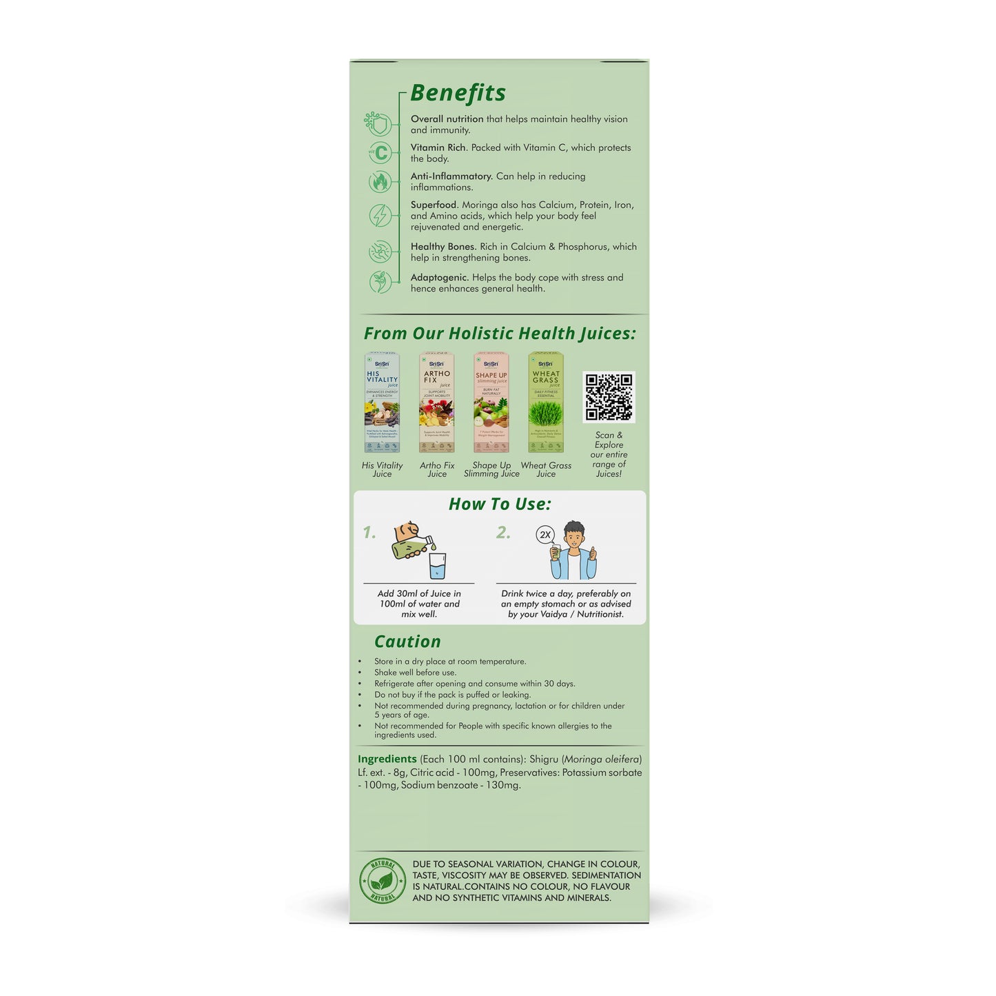Sri Sri Tattva Moringa Juice