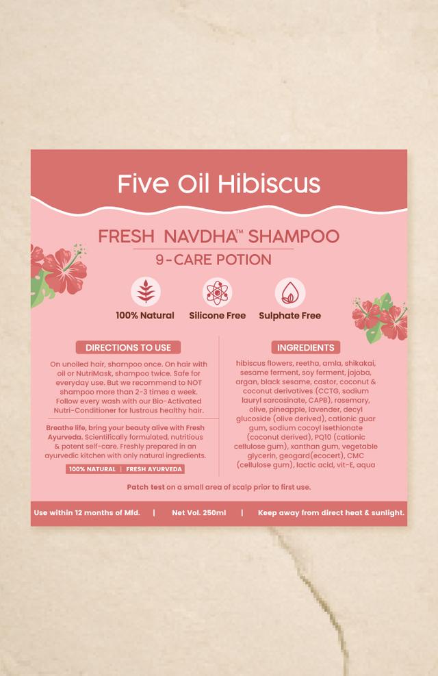 Nat Habit Five Oil Hibiscus Navdha Shampoo