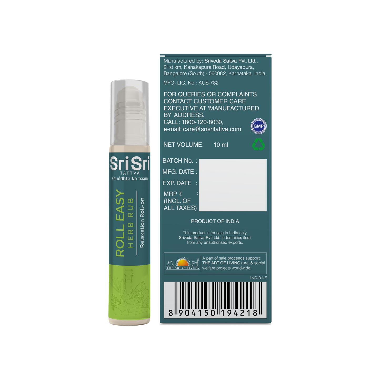 Sri Sri Tattva Roll Easy Herb Rub