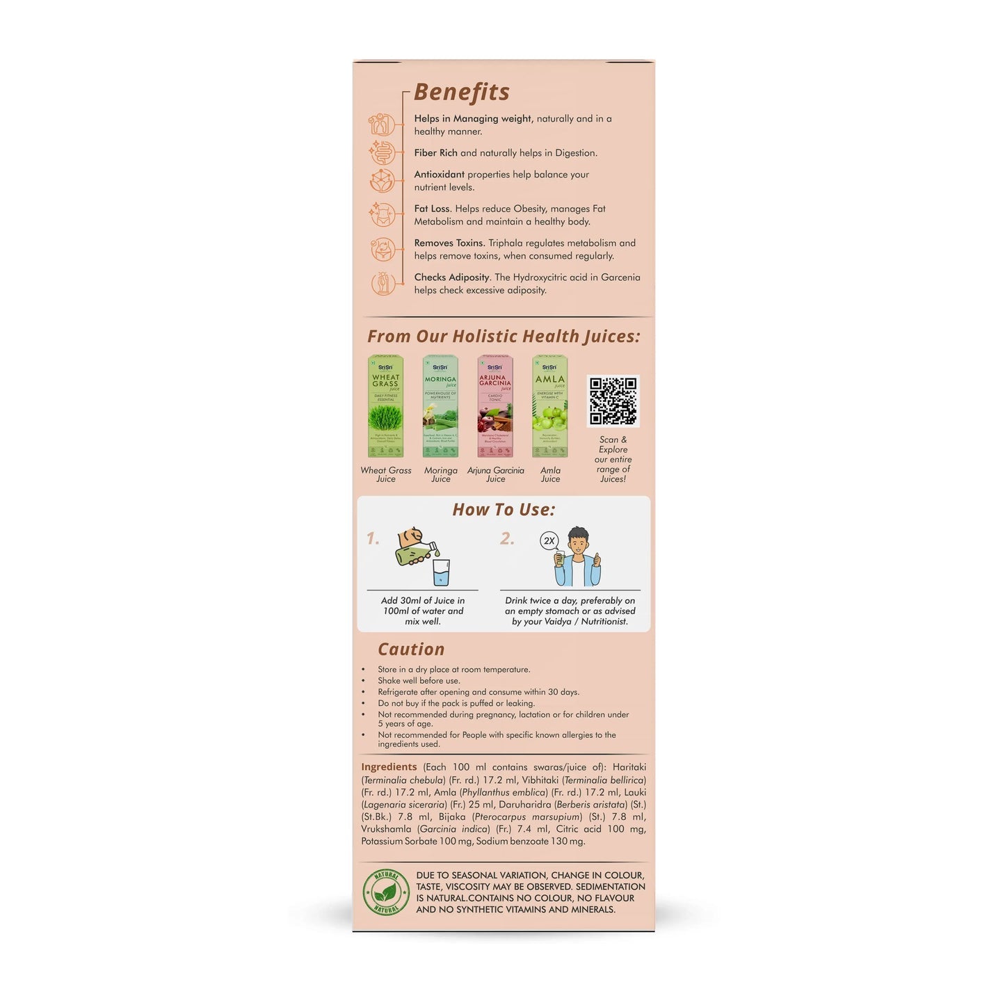 Sri Sri Tattva Shape Up, Slimming Juice